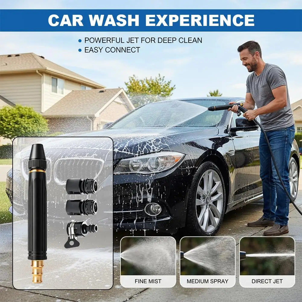Adjustable High Pressure Garden Hose Sprayer Nozzle | Car & Plant