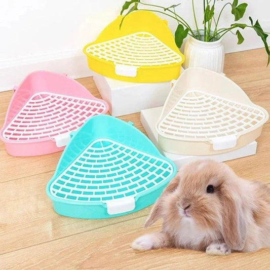 Corner Litter Tray for Hamsters, Guinea Pigs & Small Pets Small Animal Litter Tray Peaceful Pleasures Health and Wellness