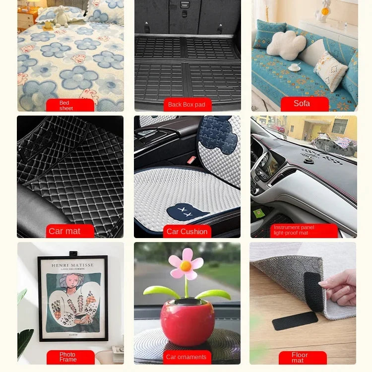 Self-Adhesive Hook & Loop Fastener Tape for Car Floor Mats Adhesive Fastener Tape Peaceful Pleasures Health and Wellness