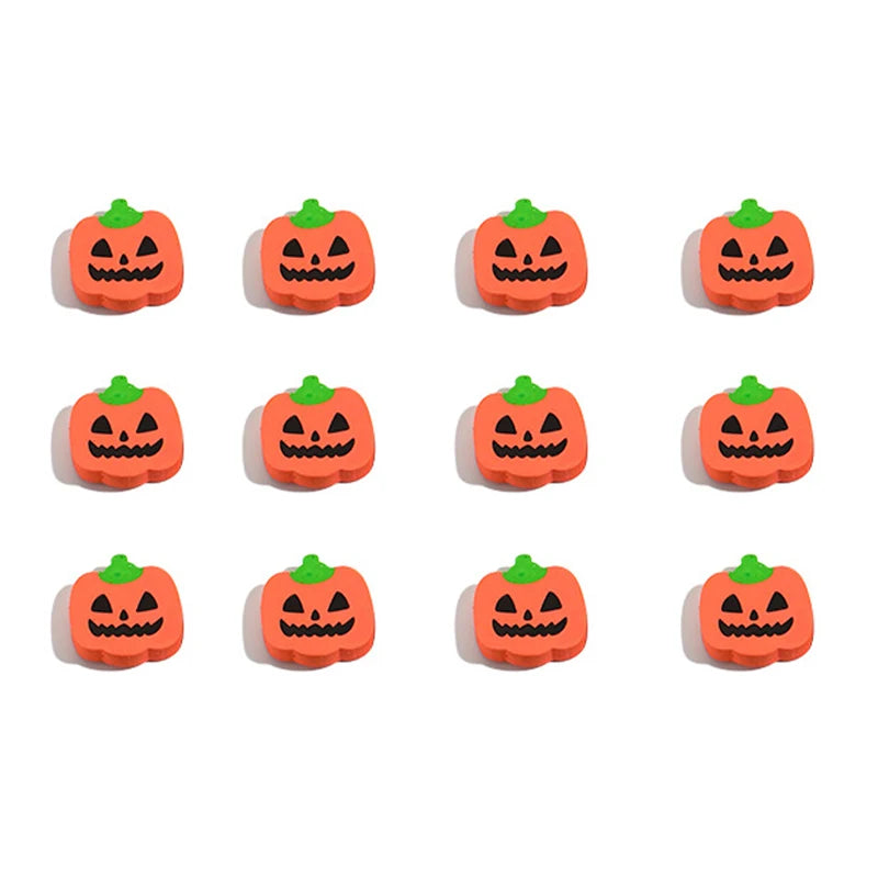 12-Pack Halloween Cartoon Erasers for Kids – Pumpkin Ghost Bat