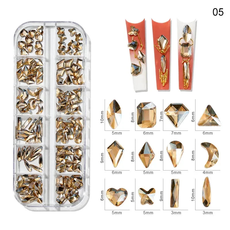 Pearl Rhinestone Nail Gems & Caviar Beads ~500pcs | Nail Art