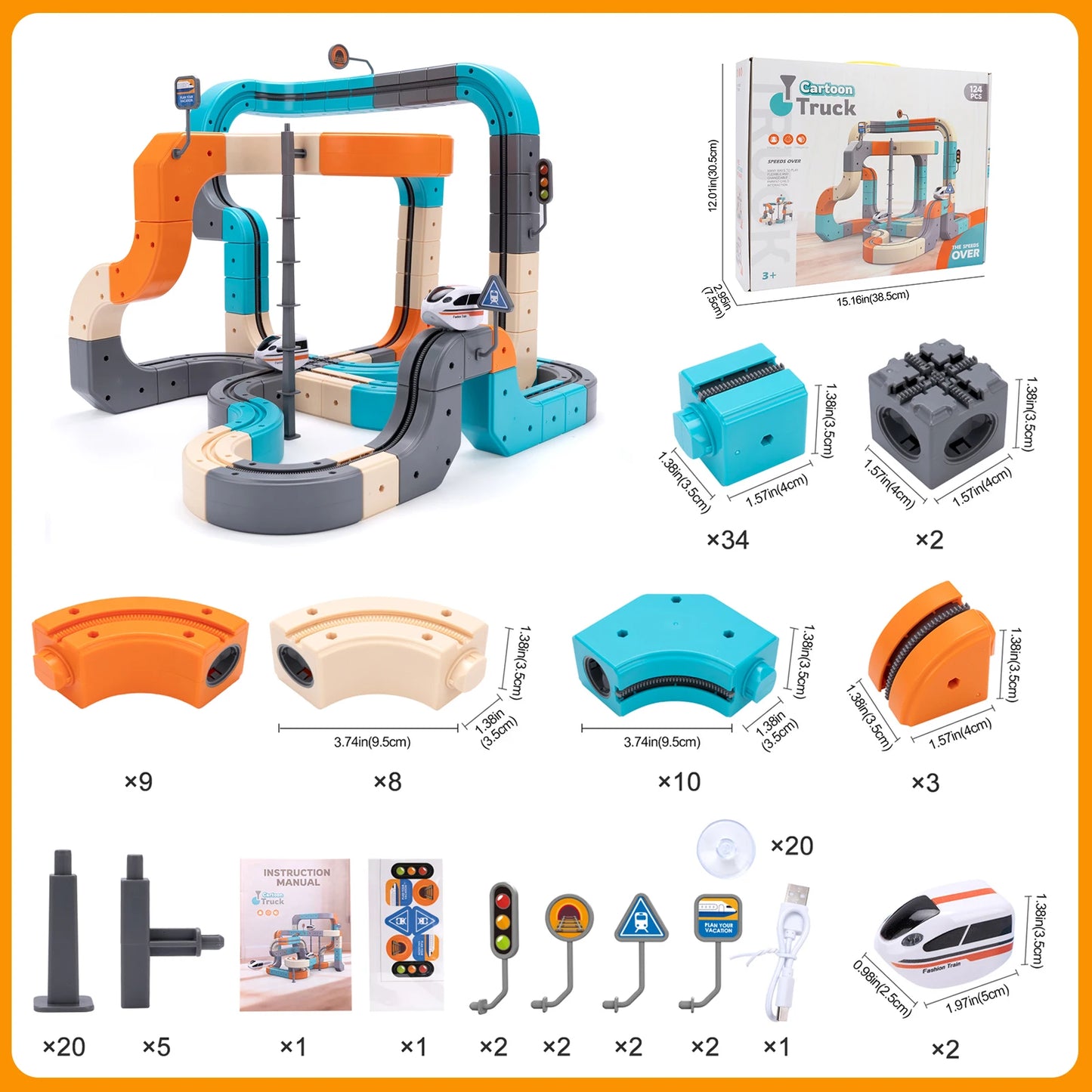 Kid Anti-gravity Magnetic Attraction Track Train Electric Building