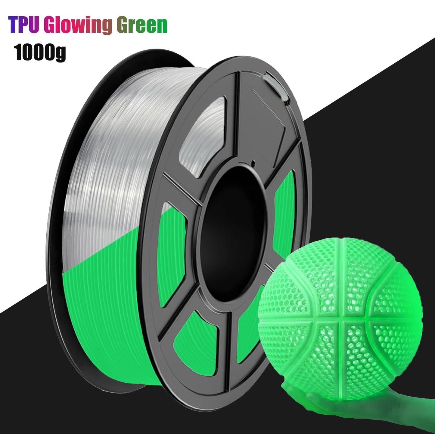 DINGSUN 3D 95A Luminous TPU Filament 1.75mm 250g – FDM Flexible