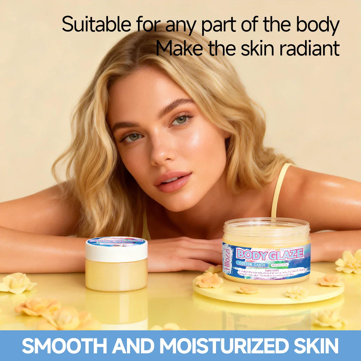Marshmallow Body Glaze Cream – Moisturizing & Brightening 8oz