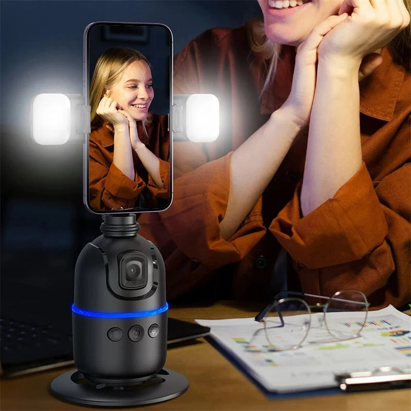 360° AI Face Tracking Gimbal Selfie Stick & Desktop Tripod Peaceful Pleasures Health and Wellness