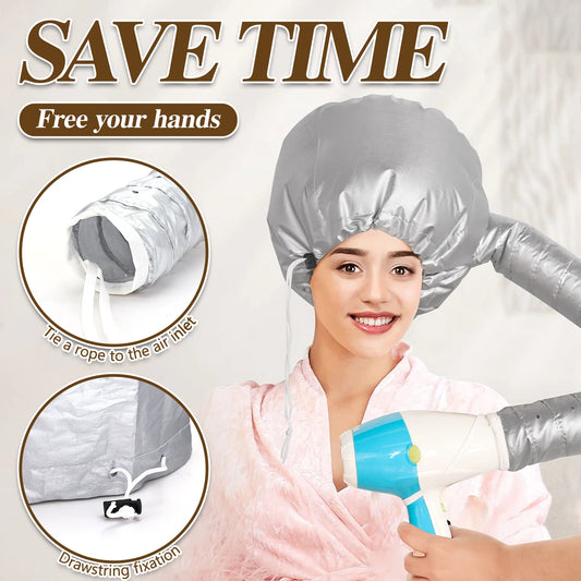 Hair Dryer Hat Drying Hat Quick Warm Air Bonnet Cap for Quick Drying & Styling Portable Energy-Efficient All Hair Types Peaceful Pleasures Health and Wellness