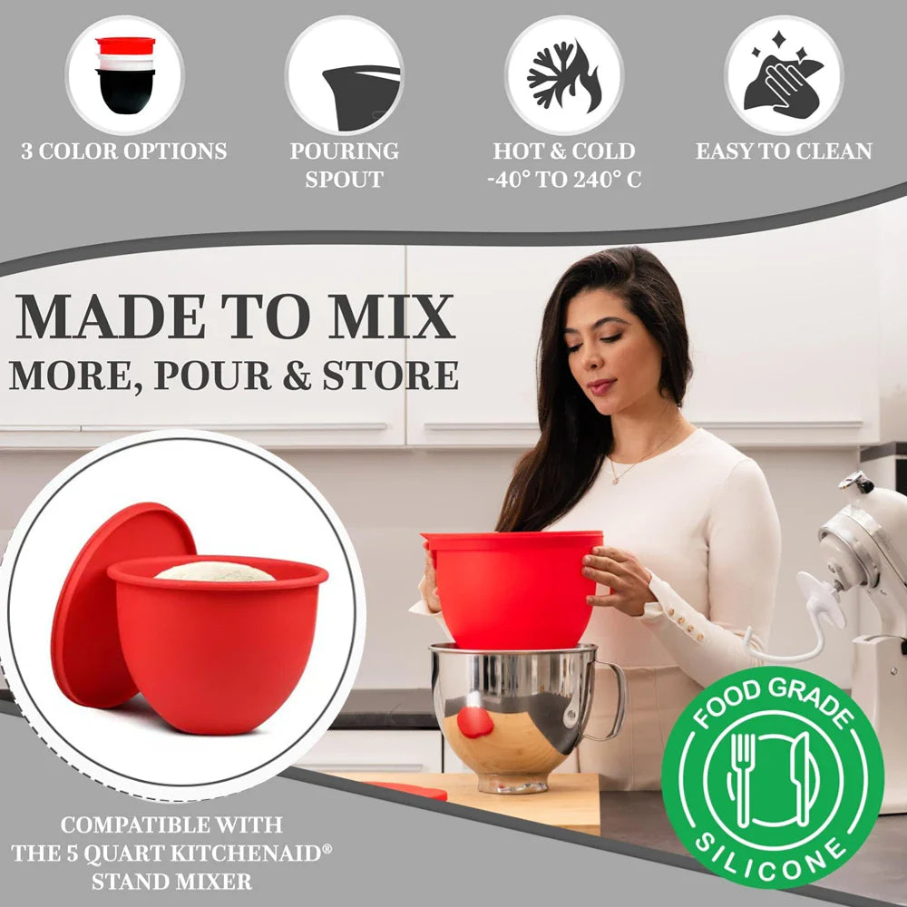 Silicone Mixer Bowl Liner for KitchenAid 5 Qt Tilt-Head