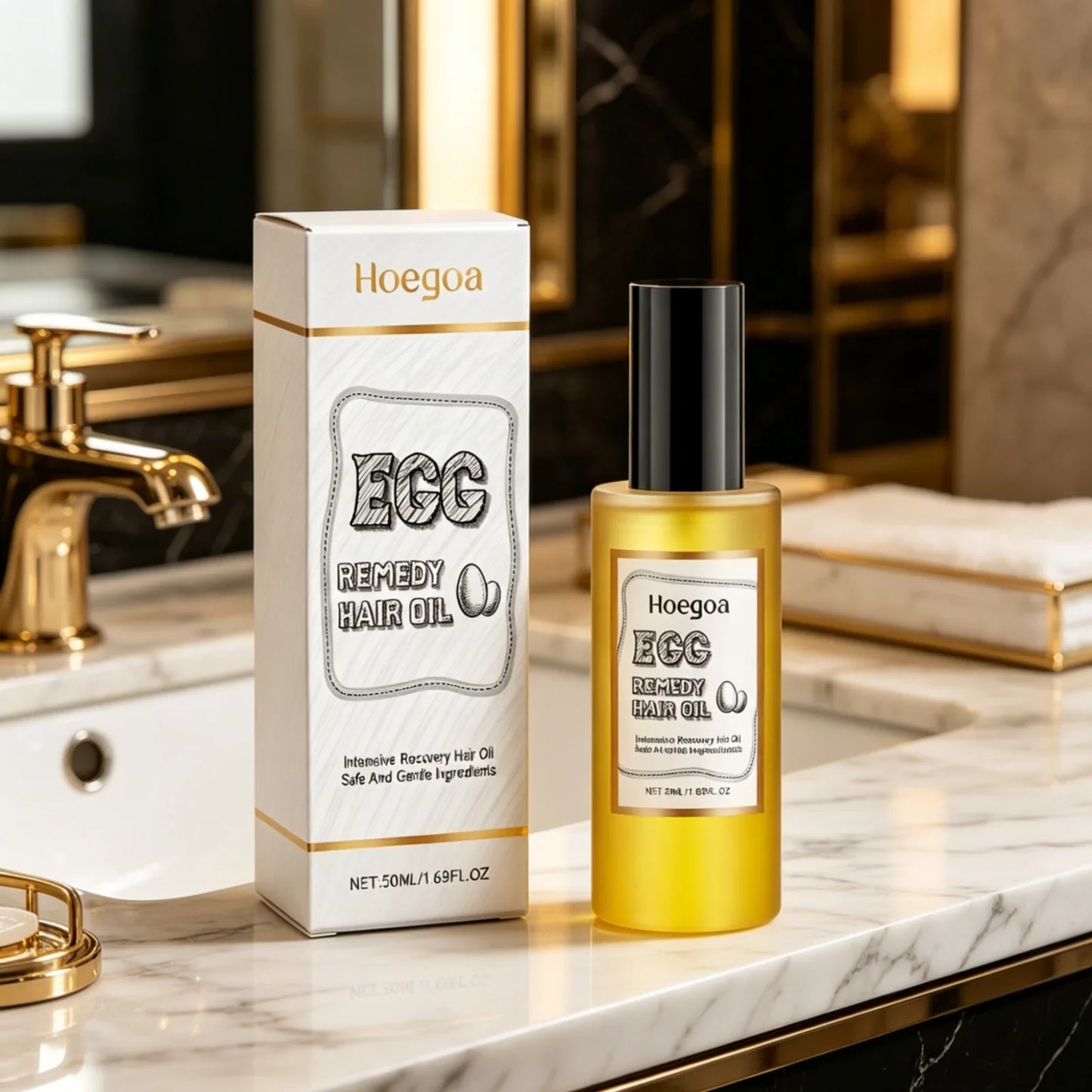 Hoegoa Egg Remedy Hair Oil – Frizz Repair & Nourishing 50ml