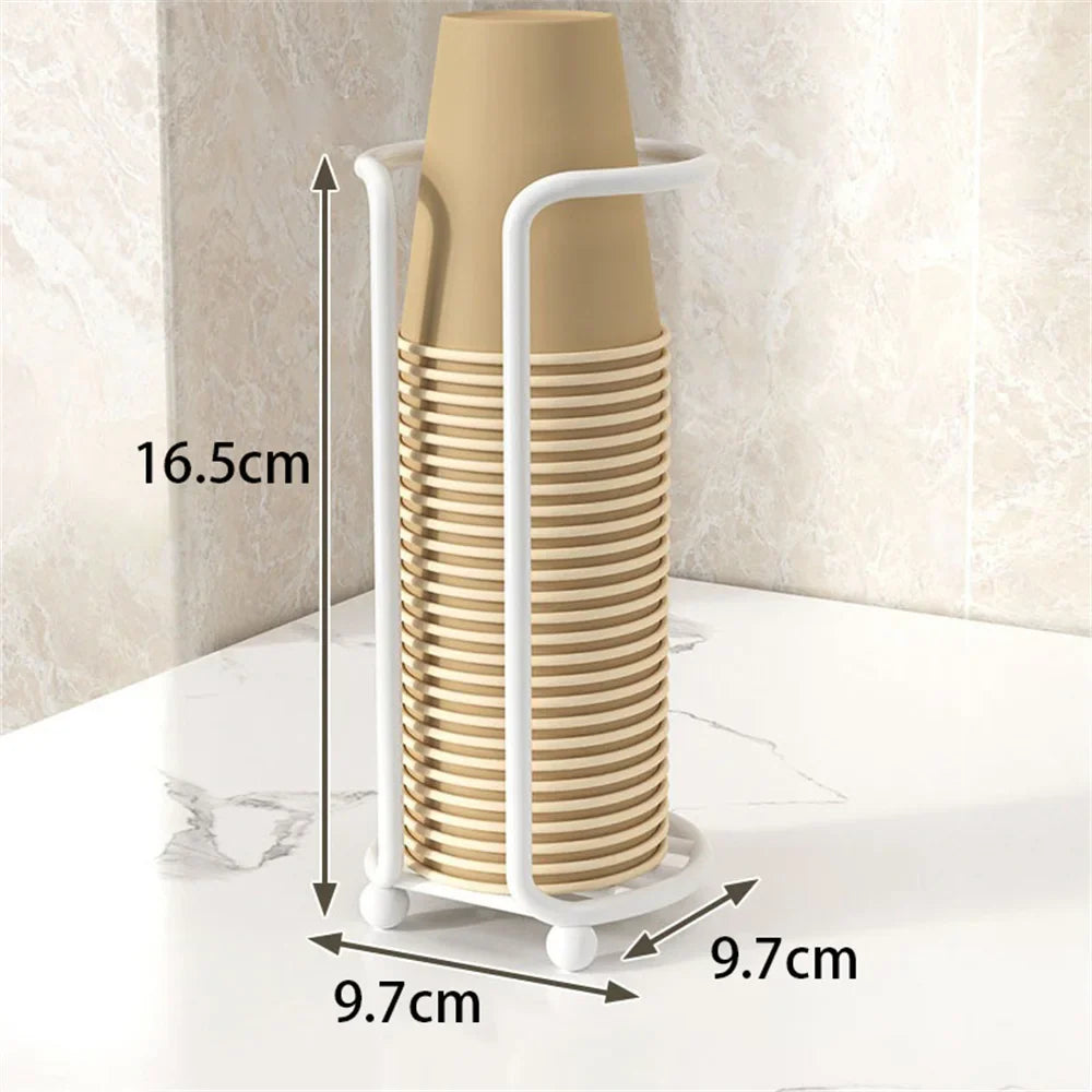 Metal Disposable Cup Dispenser Rack | Rust-Proof Organizer