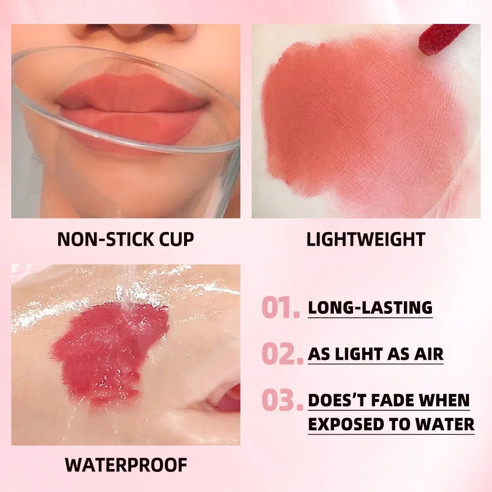 QIBEST 24 Colors Nude Matte Lip Gloss Waterproof Long-lasting Liquid Lipstick Purple Lip Stain Tint Makeup Lip Glaze Cosmetics Peaceful Pleasures Health and Wellness