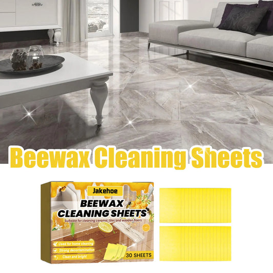 Beeswax Floor Cleaning Sheets 30 Pack | Deep Clean & Shine Floor Cleaning Sheets Peaceful Pleasures Health and Wellness