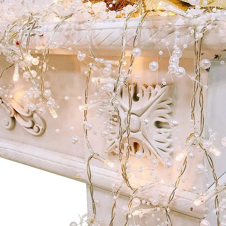 Lighted Berry Beaded Garland Christmas Decorations For Indoor Outdoor Home Mantel Fireplace Holiday Party Decor 10FT Peaceful Pleasures Health and Wellness