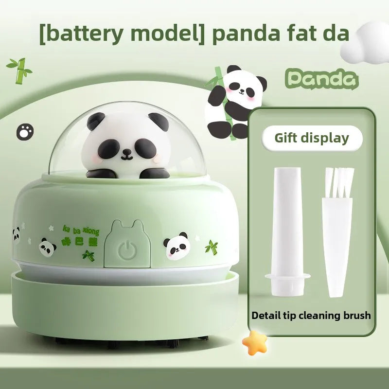 Practical Desktop Vacuum Cleaner Electric Student Suction Eraser Shavings Pencil Shavings Cleaning Dust Keyboard Cleaning Tools Peaceful Pleasures Health and Wellness panda