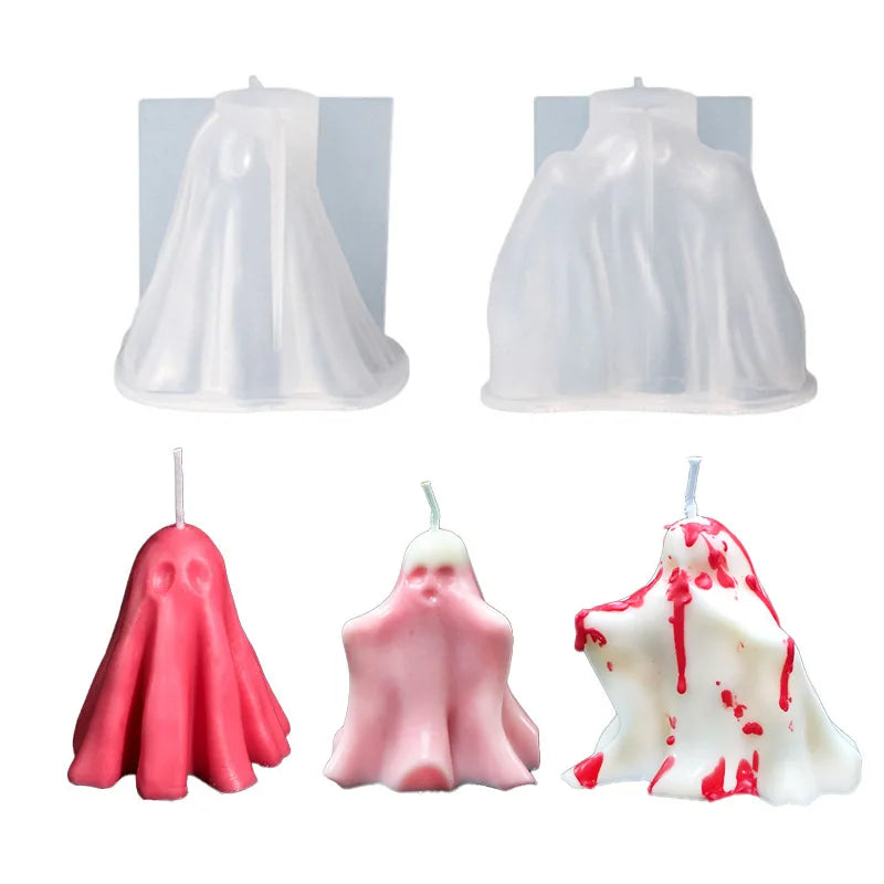 Halloween Ghost Cloak Candle Silicone Mold DIY Handmade Aromatherapy