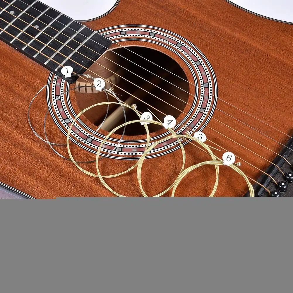 6-Pack Brass Acoustic Guitar Strings | Hexagonal Steel Core Acoustic Guitar Strings Peaceful Pleasures Health and Wellness