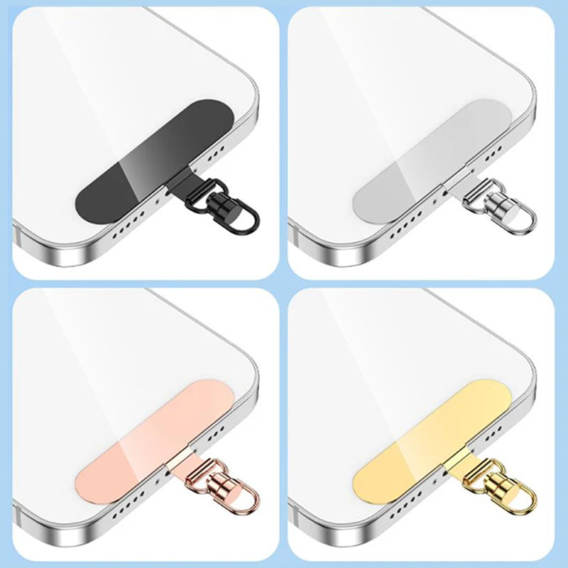 Steel Phone Lanyard Gasket Patch Anti-lost Anti Fall Mobile Phone Rope Card Metal Clip Strap Hang Cord Tab Accessories Peaceful Pleasures Health and Wellness