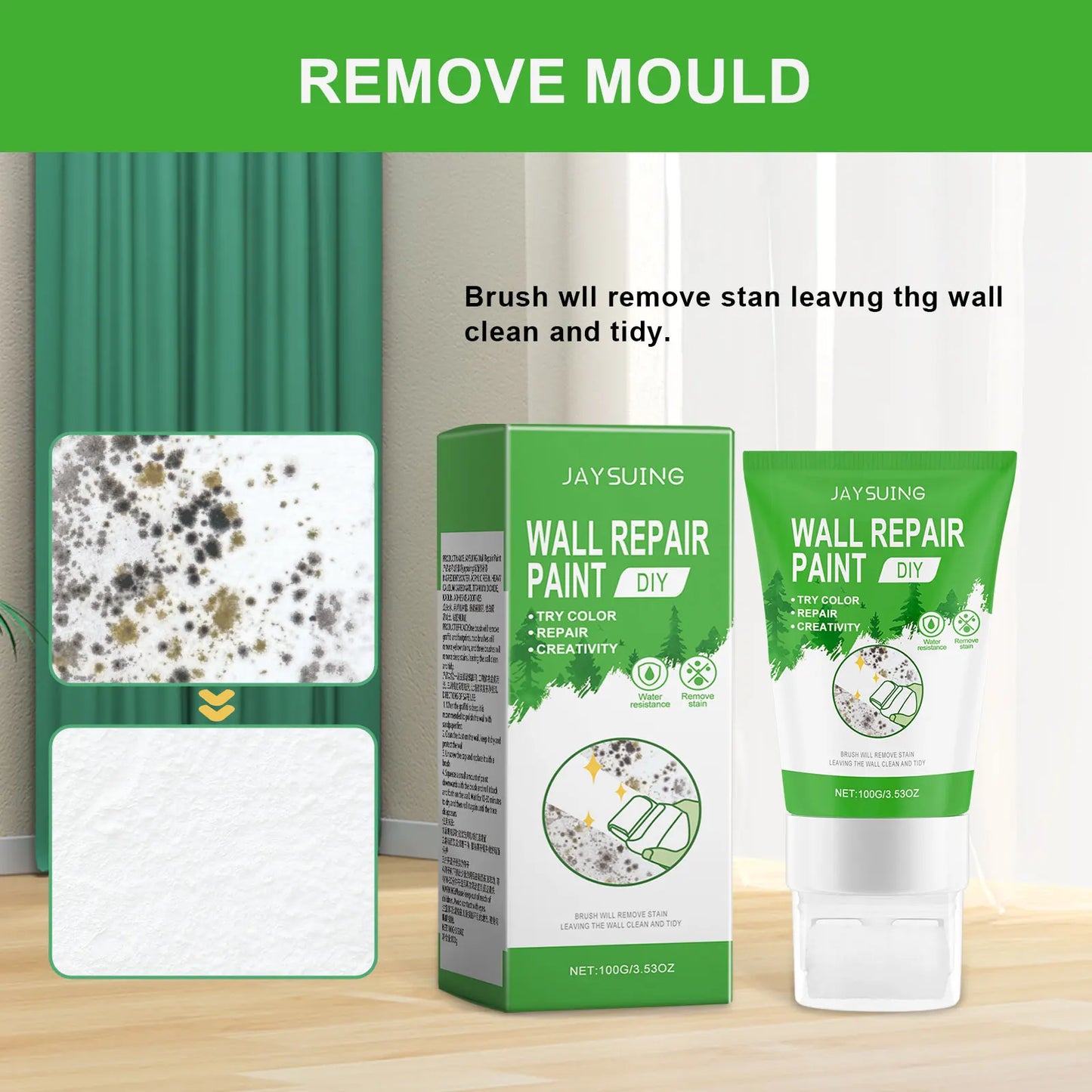 Jaysuing Wall Repair Paint – Stain & Graffiti Cover Primer