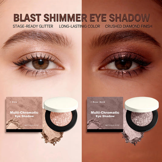 Skin Color / Rose Gold Eye Shadow Glitter Powder Eye Shadow Waterproof and Sweatproof Natural Color Rendering Stage Makeup Peaceful Pleasures Health and Wellness