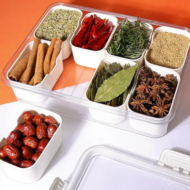 Snack Container Box Leakproof Fruit Food Storage Container Box Portable Tray With Lid Handle Organizer For Picnics School Road Peaceful Pleasures Health and Wellness