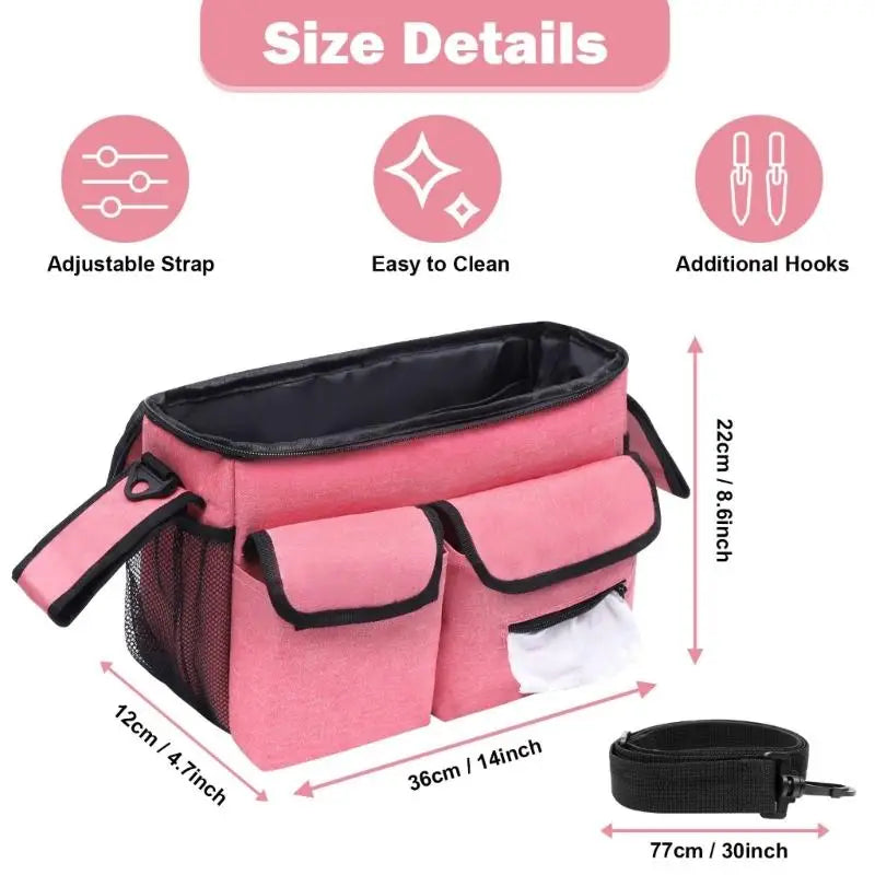 Baby Stroller Hanging Bag | Diaper & Bottle Organizer