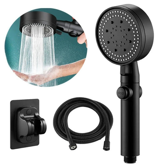 5-Mode High-Pressure Handheld Shower Head with Hose & Stop Handheld Shower Head Peaceful Pleasures Health and Wellness