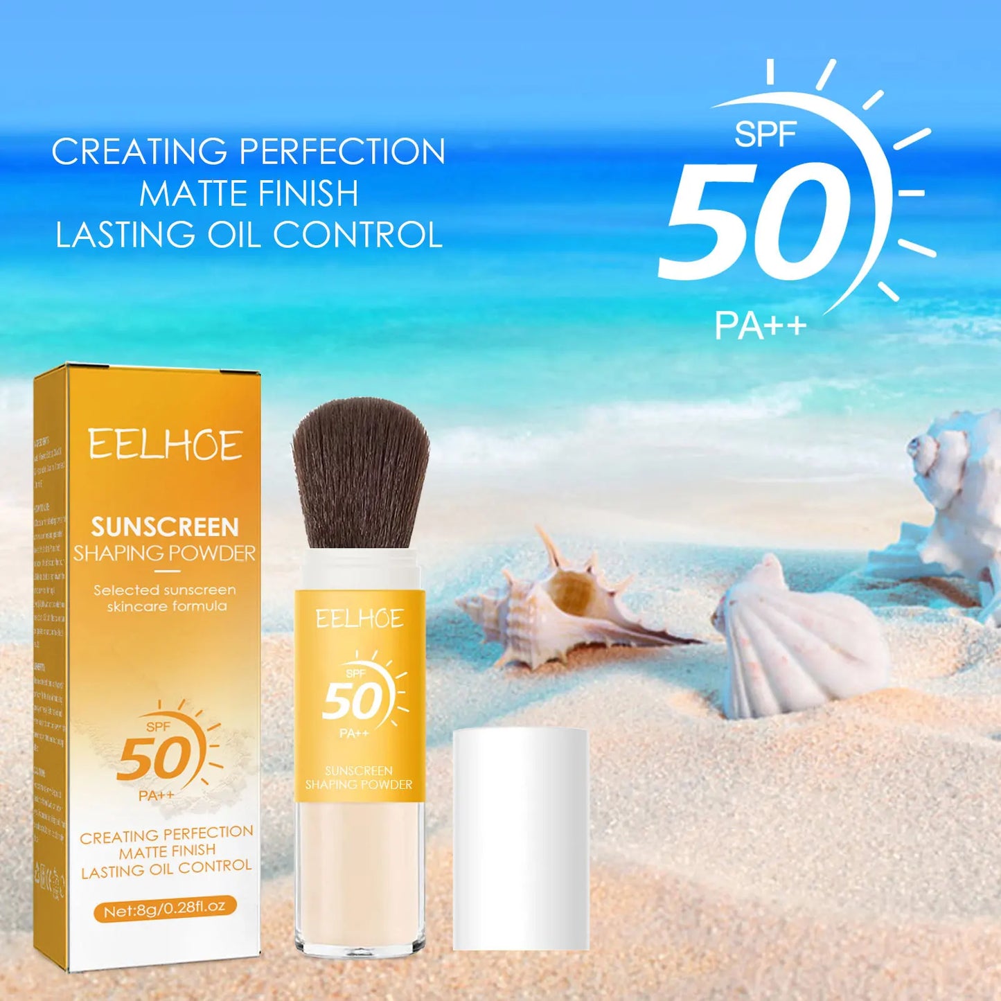EELHOE SPF 50 Matte Finishing Powder – Oil Control & Waterproof