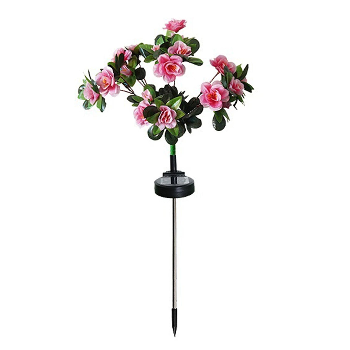 Flower Outdoor Decorative Solar Light Waterproof Outdoor Lights with LED Light for Garden Pathway Patio Lawn Backyard Fence Peaceful Pleasures Health and Wellness Pink