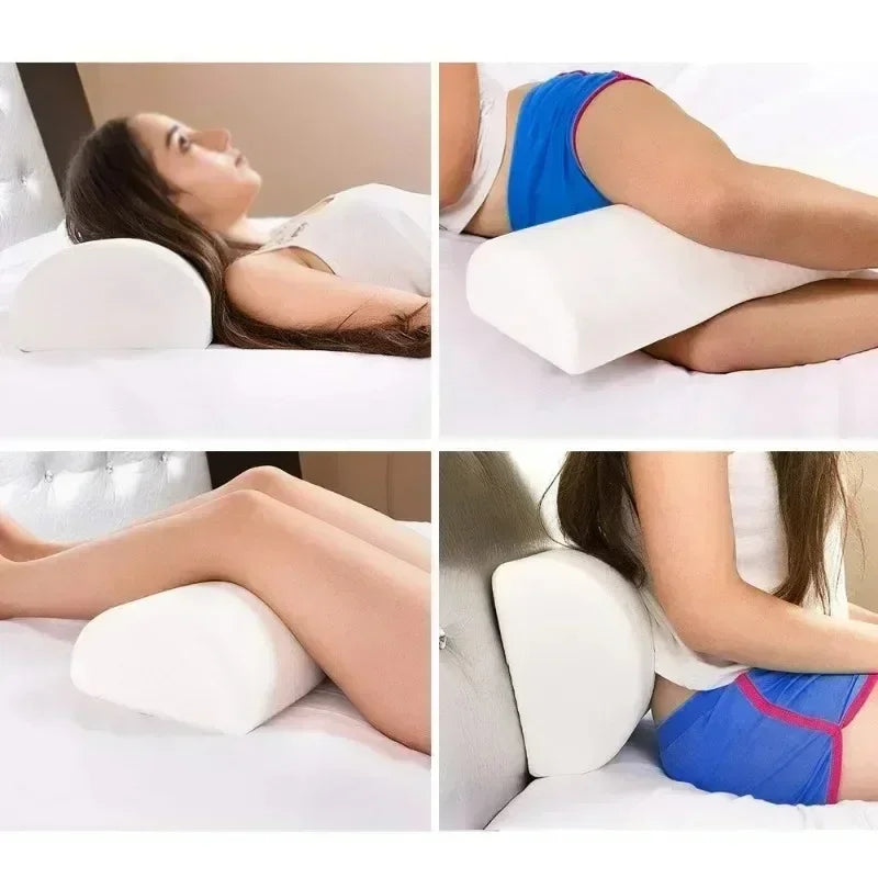 Comfort Bolster Pillow for Legs Back and Head Memory Foam Cotton Cover Lumbar Support Pillow for Semi Roll Pillow Peaceful Pleasures Health and Wellness