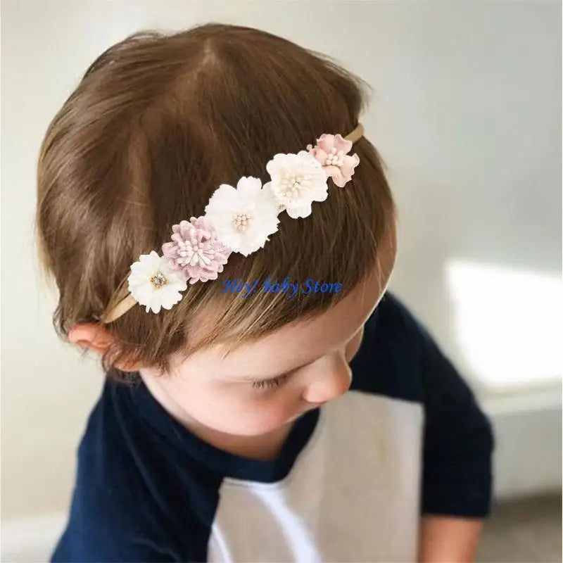 Artificial Flower Baby Headband | Newborn Photo Prop Gift