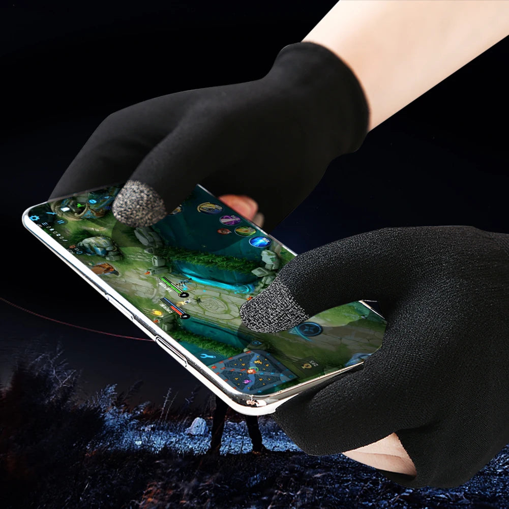 1 Pair Palm Fingertip Gloves Anti-slip Gaming Finger Sleeve Sweatproof Mobile Phone Finger Sleeves for PUBG Mobile Mobile Gaming Peaceful Pleasures Health and Wellness