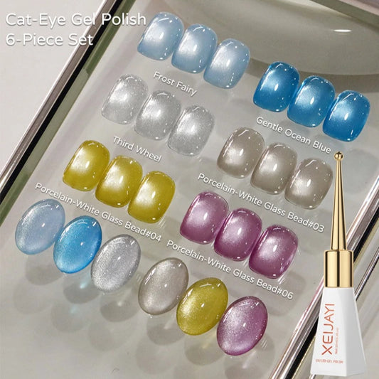 Magnetic Cat Eye Gel Polish | Glass Bead Effect, 6 Colors, 10ml Magnetic Gel Polish Peaceful Pleasures Health and Wellness