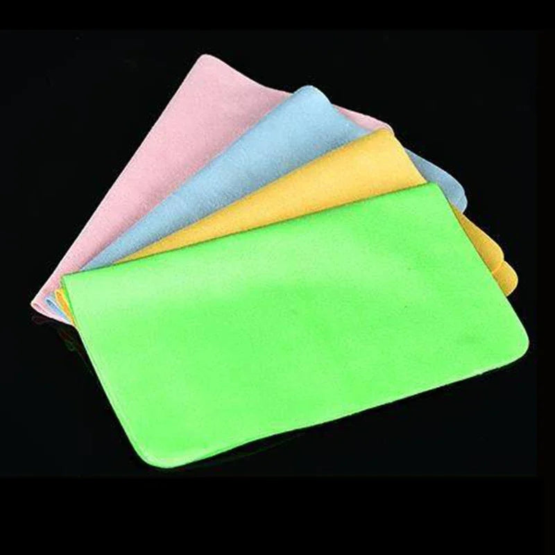 10pcs/lots High Quality Chamois Glasses Cleaner Microfiber Cleaning Cloth For Lens Phone Screen Cleaning Wipes Peaceful Pleasures Health and Wellness