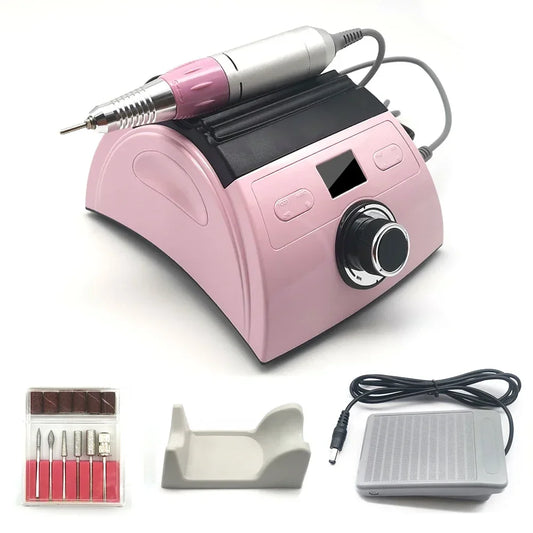 Professional Nail Drill Machine 35000RPM Manicure Machine Apparatus for Pedicure Kits Electric Nails File with Cutter Nail Tools Peaceful Pleasures Health and Wellness