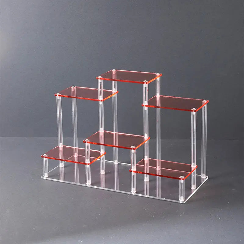Acrylic Multi-Layer Ladder Display Stand for Collectibles