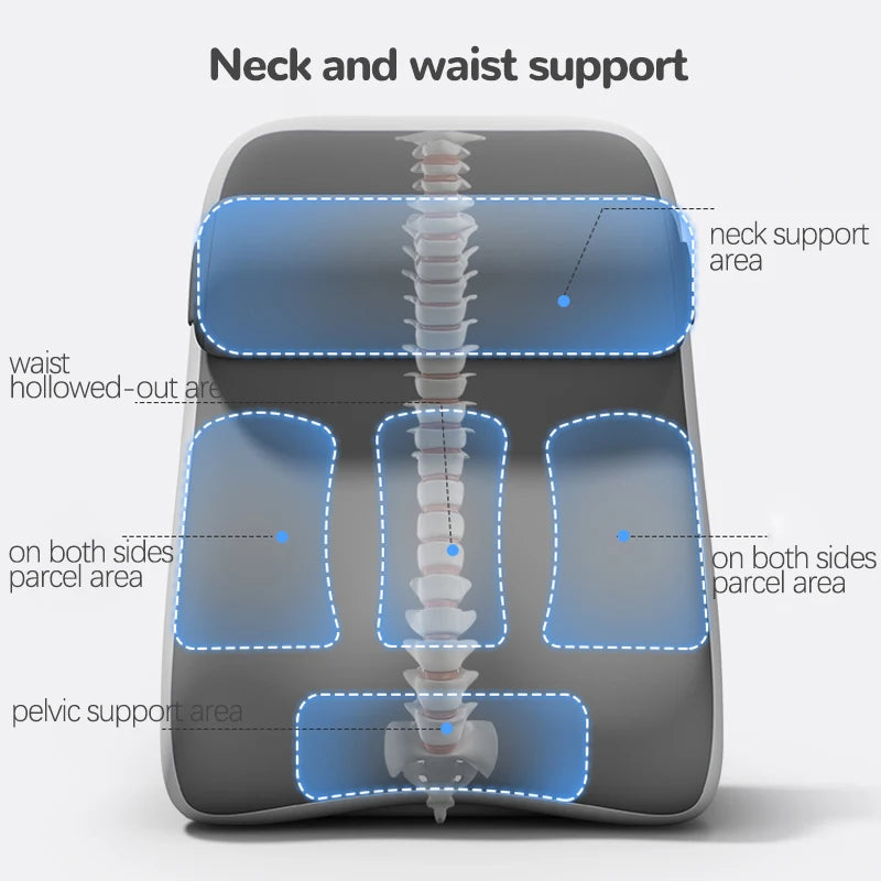 Reading Pillow for Sitting in Bed Ergonomic Wedge Back Pillow XL Side Pockets Removable Cover Working Nursing Lightweight Peaceful Pleasures Health and Wellness