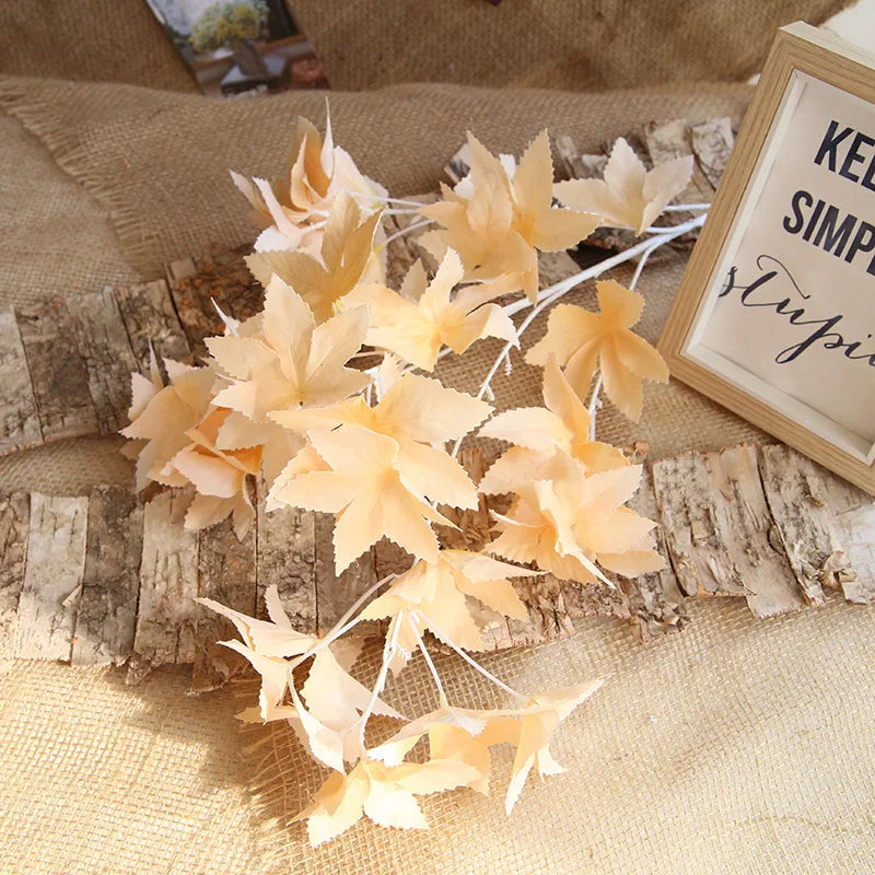 Silk Artificial Willow Bouquet | Fake Green Leaves for Home & Wedding