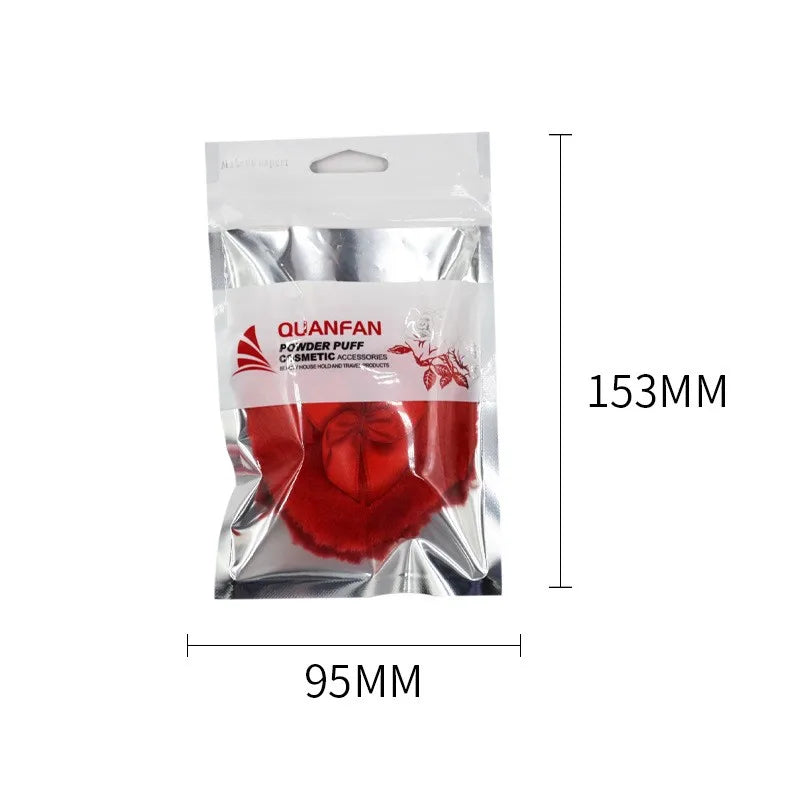 Heart Shape Plush Powder Puff – Soft Face & Body Applicator