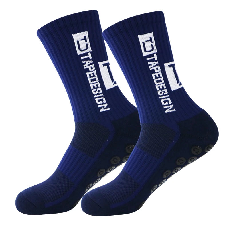 2022 New Football Socks Anti-Slip High Quality Soft Breathable Thickened Towel Bottom Sports , Cycling ,Legging ,Women, Men Peaceful Pleasures Health and Wellness socks navy blue Free