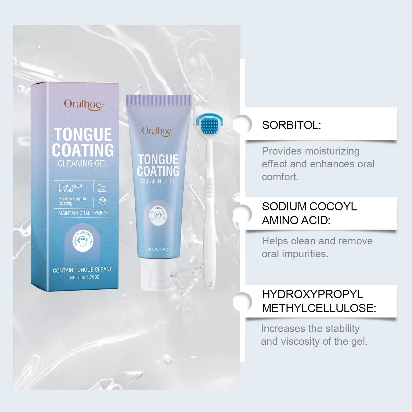 Tongue Cleaner Gel & Brush Set – Fresh Breath Oral Care