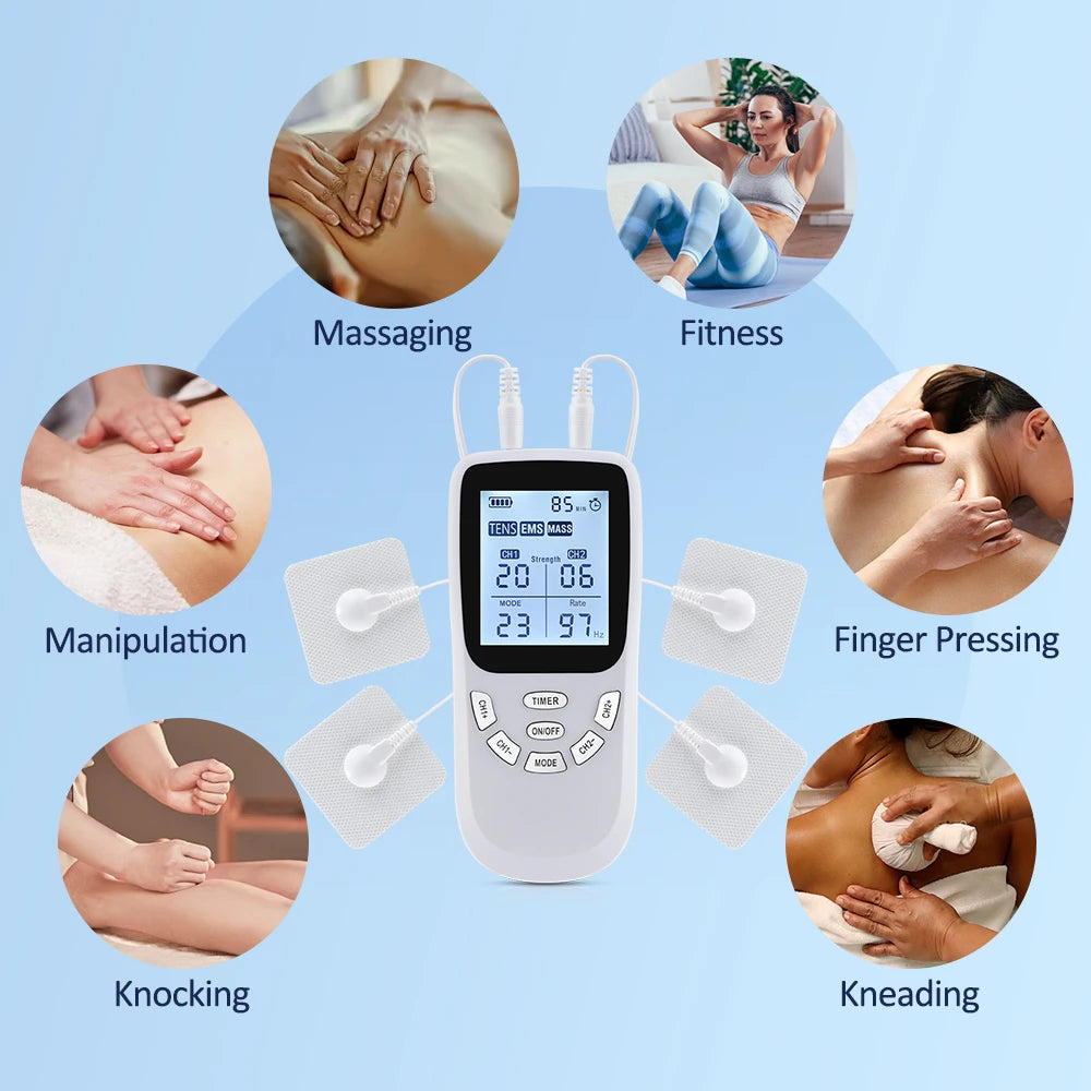 36 Modes Physiotherapy Tens Electric Muscle Stimulator EMS Acupuncture Full Body Massage Digital Therapy Slimming Machine Peaceful Pleasures Health and Wellness