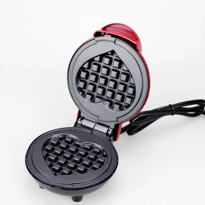 Mini Waffle Maker Bubble Egg Cake Oven Breakfast Love Heart Small Waffle Maker Cooking Appliance for Children's Birthday Parties Peaceful Pleasures Health and Wellness
