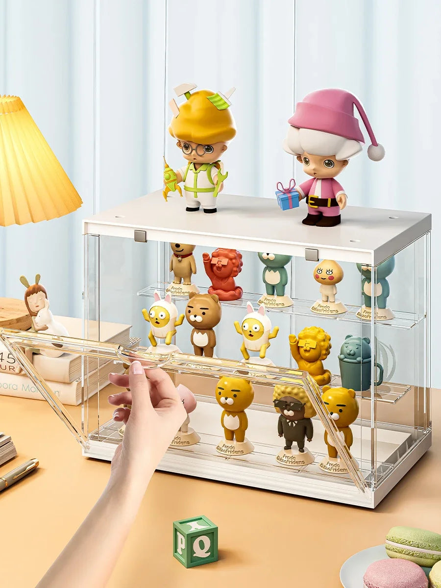 30x17x23cm Acrylic Blind Showcase Action Figures Storage Box Dolls Display Dust-proof Model Art-crafts Toys Storage Organizer Peaceful Pleasures Health and Wellness