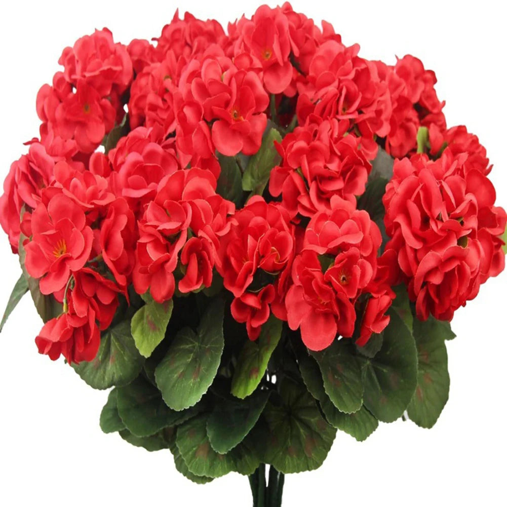 Artificial Silk Begonia Flower Branch – Home Wedding Party Decor
