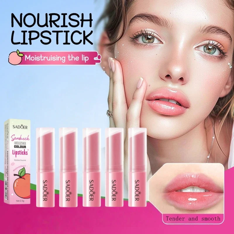 SADOER Peach Color-Changing Lip Balm 3-Pack & 5-Pack