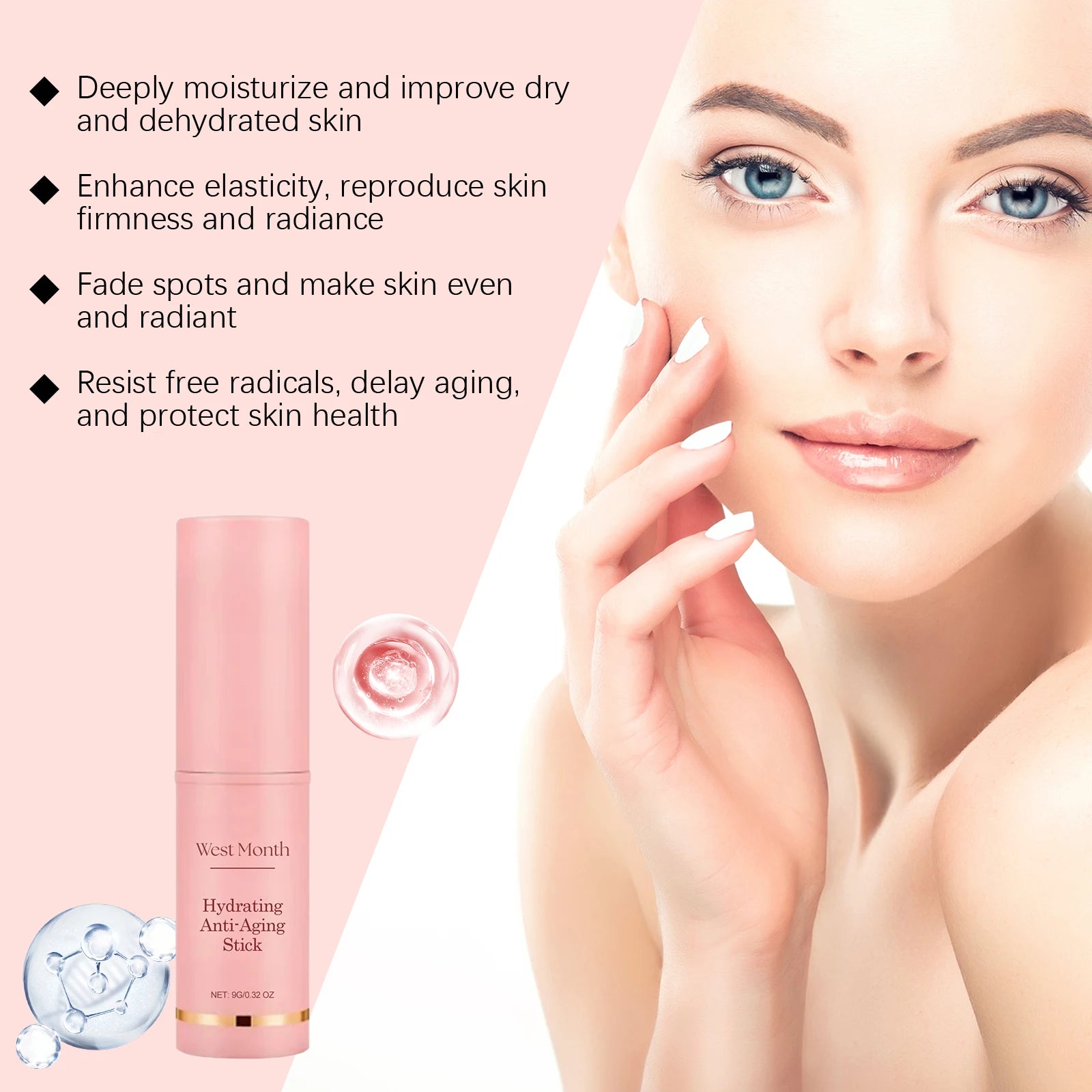 Collagen Firming Balm Stick – Hyaluronic Acid Anti-Aging Peaceful Pleasures Health and Wellness