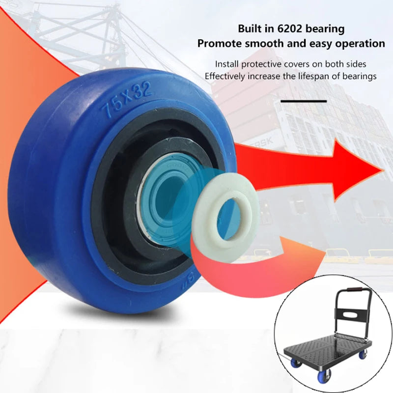 3/4/5Inches Wear-resistant Replacement Caster Wheel For Heavy Furniture Industrial Equipment Trolley Accessories Peaceful Pleasures Health and Wellness