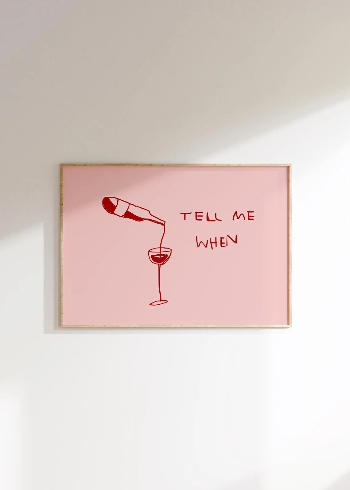 Funny Wine Quote Canvas Wall Art | Kitchen Bar Poster Gift