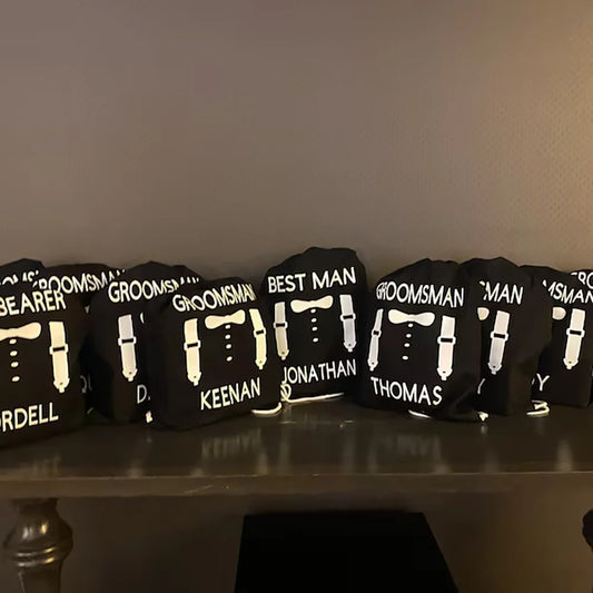 Personalized Groomsman Gift Bags | Bridal Party & Wedding Wedding Gift Bag Peaceful Pleasures Health and Wellness