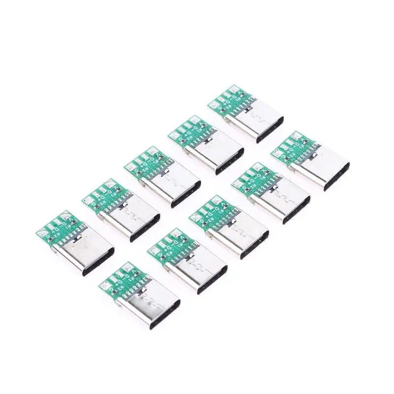 New 5/10Pcs 16Pin Usb Electric Terminals Welding DIY Data Cable Support PCB Board Type C Female Connectors Jack Peaceful Pleasures Health and Wellness 10pcs
