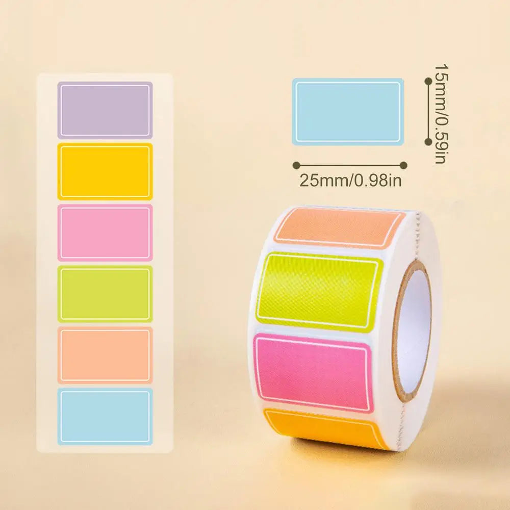 500Pcs Colored Waterproof Self-Adhesive Label Stickers